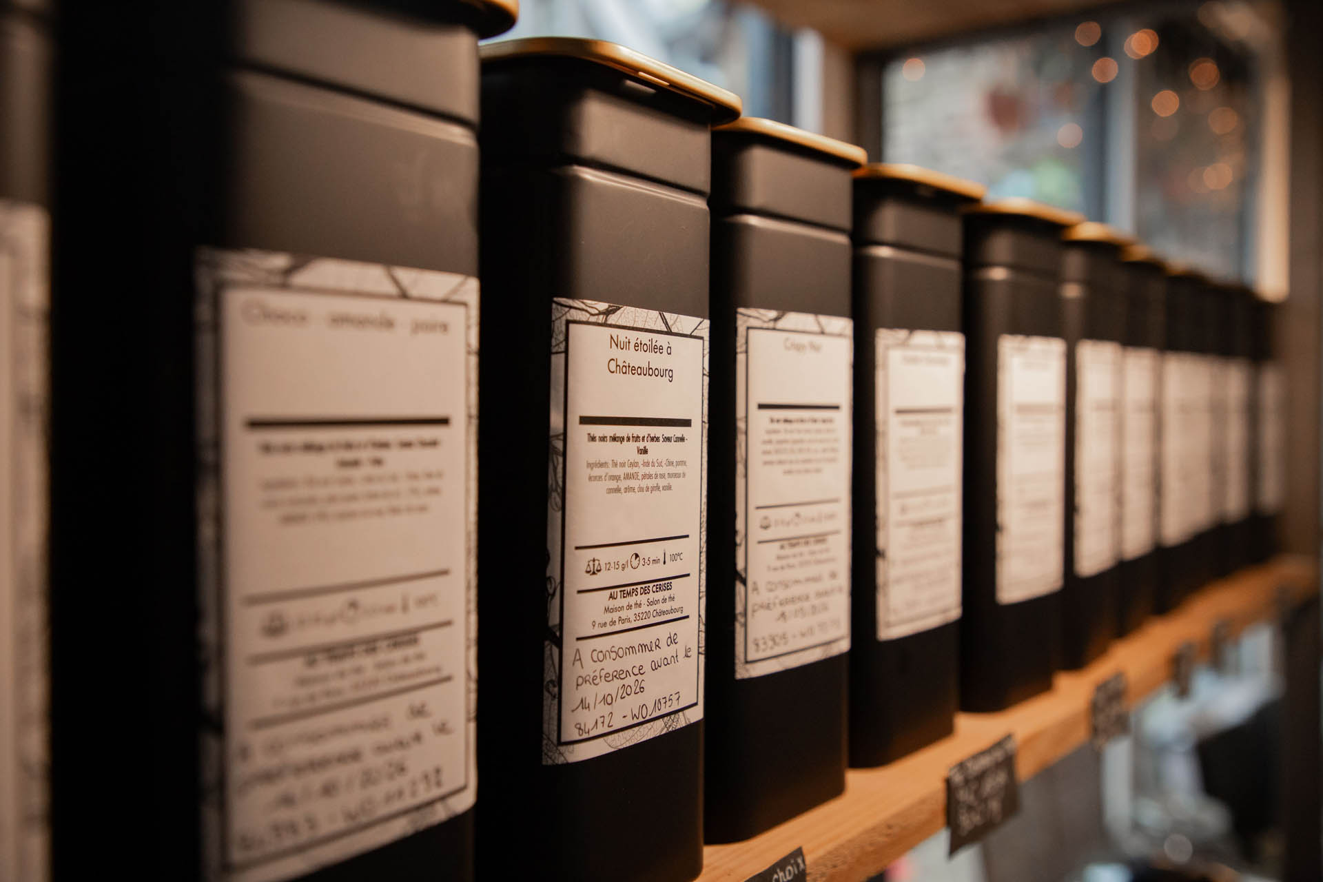 Thés et infusions à l'épicerie de Châteaubourg Au temps des Cerises